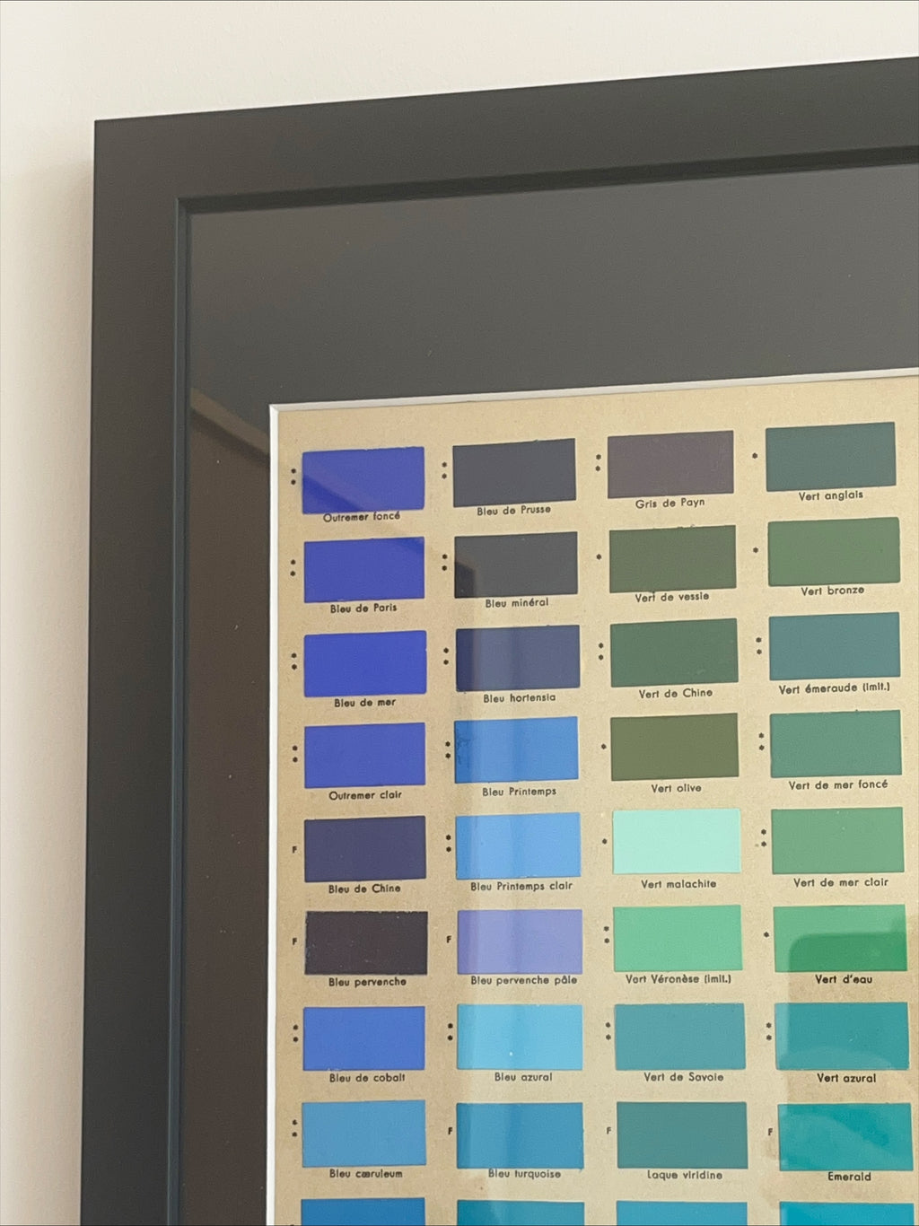 Lefranc Paris Vintage Gouache Colour Chart