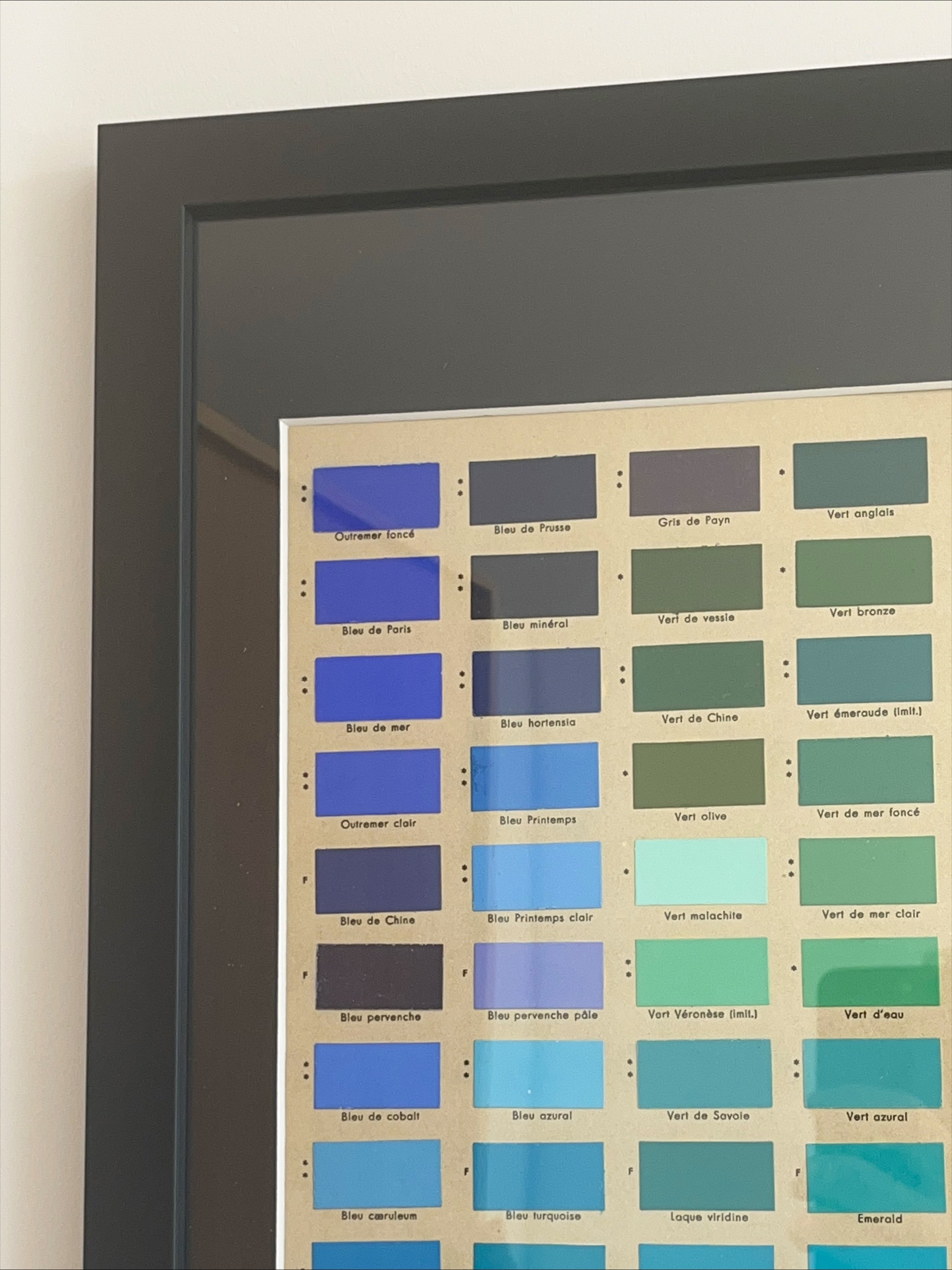 Lefranc Paris Vintage Gouache Colour Chart